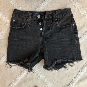 Levi’s 501 Black Denim Cutoff Shorts